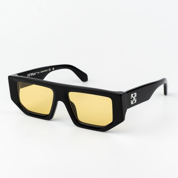 Off-White VANCOUVER Women Sunglasses Black Yellow Square OERI13F VANCOUVER 1018 - Picture 1 of 14